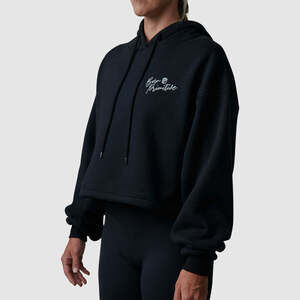 Born Primitive Revival Cropped Fleece Hoodie (Black) Size MediumMedium